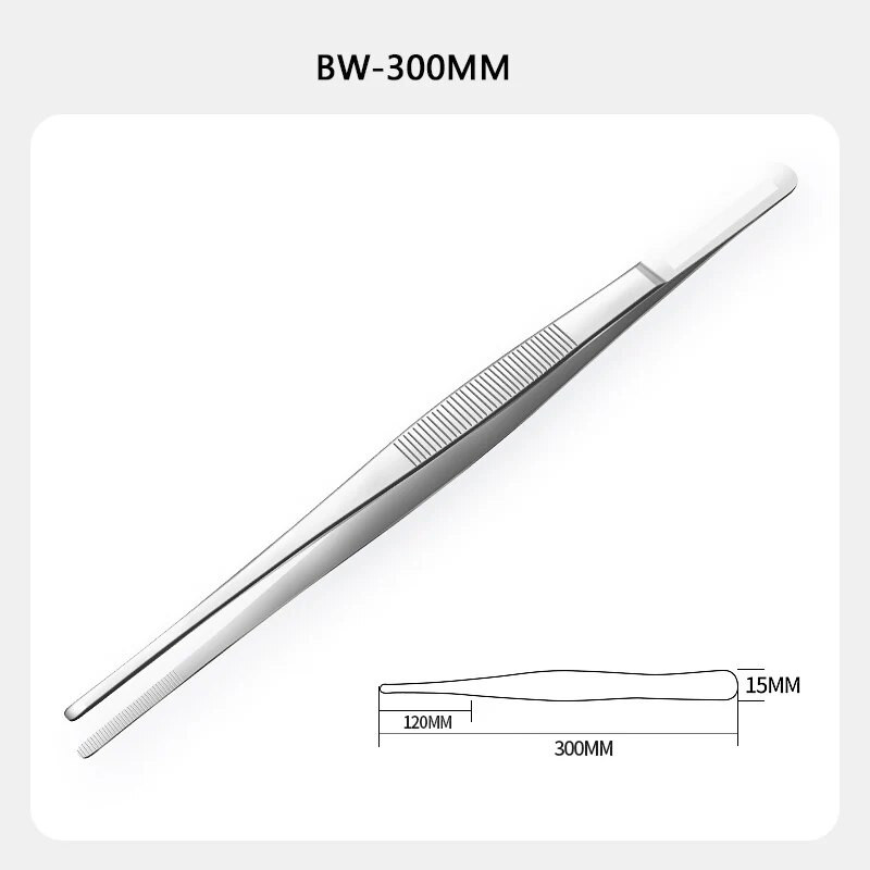 τσιμπιδάκι από ανοξείδωτο ατσάλι 430 αξεσουάρ στρογγυλή κεφαλή αντιολισθητική οδοντωτή μακριά ίσια λαβίδα 12,5cm-30cm ίσια κεφαλή αγκώνα πάχος
