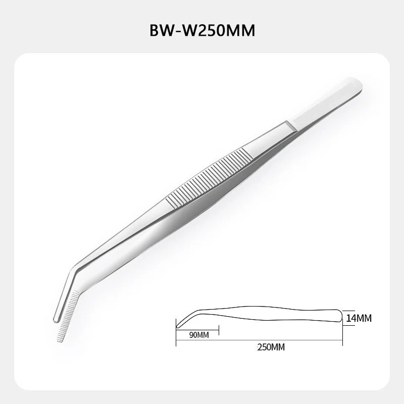 τσιμπιδάκι από ανοξείδωτο ατσάλι 430 αξεσουάρ στρογγυλή κεφαλή αντιολισθητική οδοντωτή μακριά ίσια λαβίδα 12,5cm-30cm ίσια κεφαλή αγκώνα πάχος