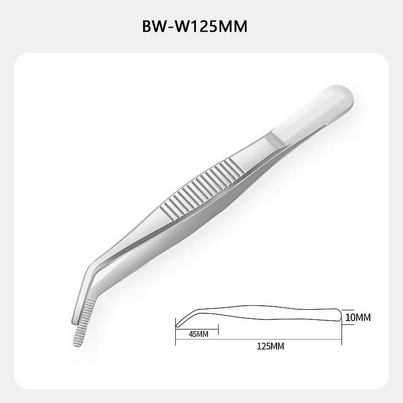 τσιμπιδάκι από ανοξείδωτο ατσάλι 430 αξεσουάρ στρογγυλή κεφαλή αντιολισθητική οδοντωτή μακριά ίσια λαβίδα 12,5cm-30cm ίσια κεφαλή αγκώνα πάχος