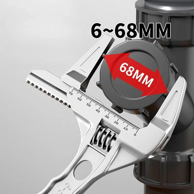 16-68 мм водопроводен ключ за баня Къса дръжка Ремонт Гаечен ключ с голям отвор Мивка Многофункционален кран Инструмент за тръби