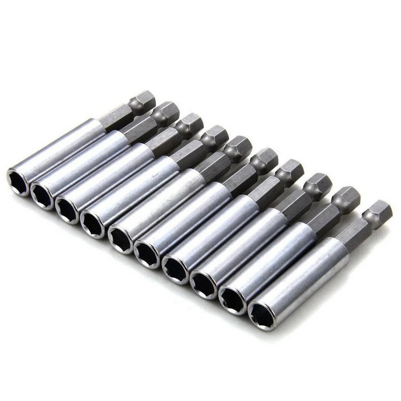 STONEGO 1 KOM/10 KOM Set držača magnetnog produžetka odvijača, 60 mm duljine, 1/4 in šesterokutni prihvat, adapter za svrdlo