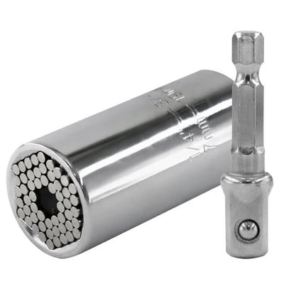 Moment ključ Glava Set Nasadni rukavac 7-19 mm Električna bušilica Čegrtaljka Čahura Viljuškasti ključ Magic Grip Višestruki ručni alati