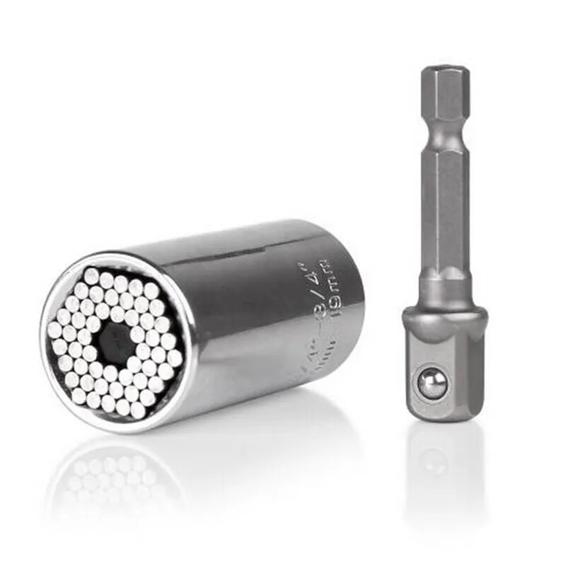 Univerzális nyomatékkulcs-fejkészlet foglalat hüvely 7-19 mm-es elektromos fúró racsnis persely-kulcs Kulcs Magic Grip Multi kéziszerszámok