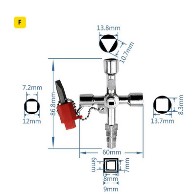 4 Ways Phillips Wrench Mini univerzális belső háromszögű többfunkciós kis keresztkulcsos csavarkulcs javítási kéziszerszámok autólifthez