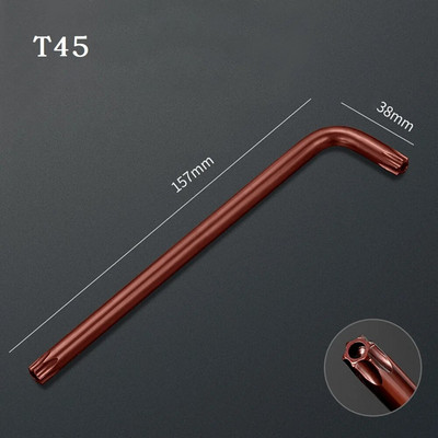 1db Torx hatlapfejű csavarhúzó csavarkulcs, kétvégű, 2 utas Torx csavarhúzó villáskulcs szerszám T10 T15 T20 T25 T27 T30 T40 T45