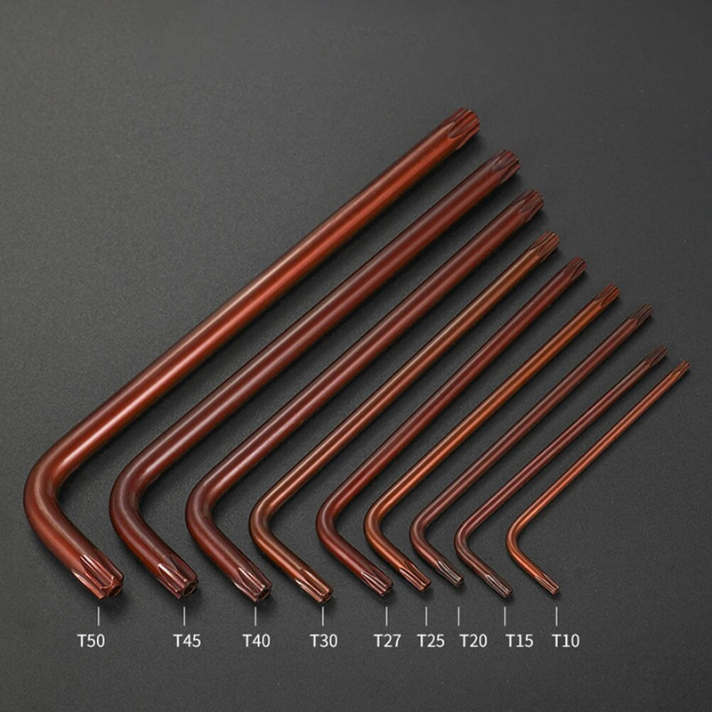 1 kom Torx šesterokutni ključ odvijač Ključ Bit dvostrani dvosmjerni Torx odvijač Ključ ključ Alat T10 T15 T20 T25 T27 T30 T40 T45