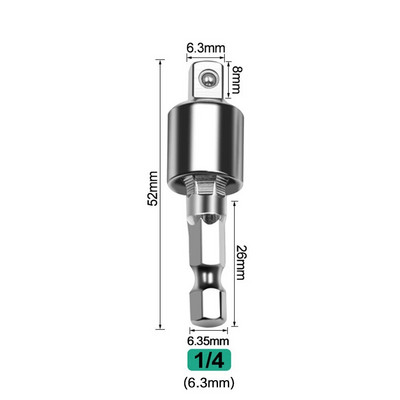 STONEGO 1PC/3DB 1/4" 3/8" 1/2" elektromos csavarkulcs fúróaljzat adapter Forgatható négyzet alakú foglalat átalakító eszköz ütvecsavarozóhoz