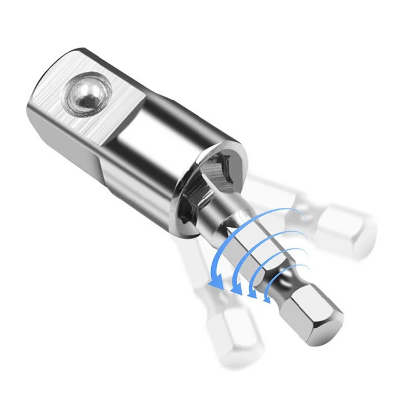 STONEGO 1PC/3DB 1/4" 3/8" 1/2" elektromos csavarkulcs fúróaljzat adapter Forgatható négyzet alakú foglalat átalakító eszköz ütvecsavarozóhoz