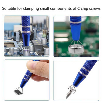 4 Claws Tweezers IC Extractor Electronic Component Spring Picking Pen Picking Chip Vids Grap Mobile Phone Motherboard Repair Motherboard Tool