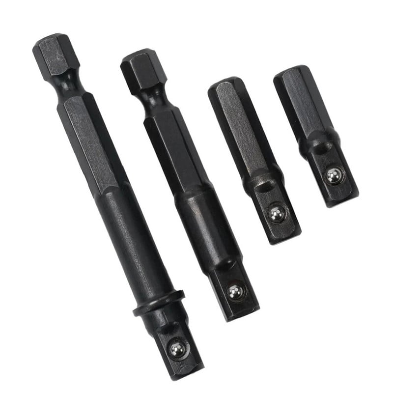 1/4 buc Adaptor priză cu impact 1/4 inch tijă de extensie burghie cu tijă pentru șofer cu impact tijă hexagonală la prelungire pătrată