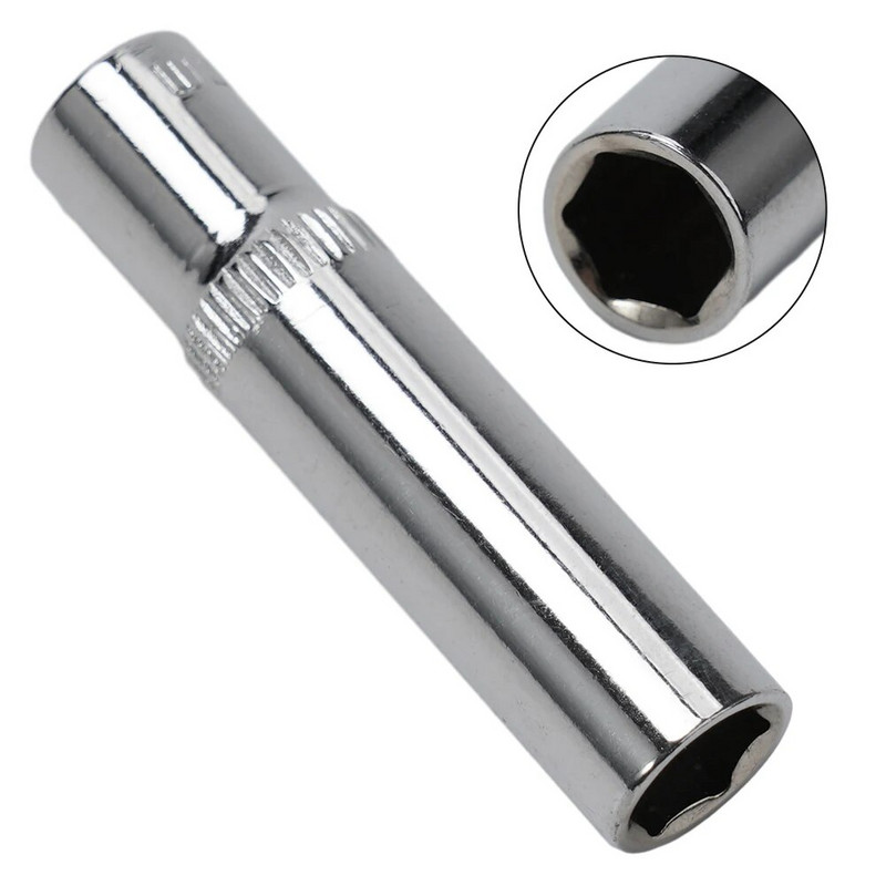 1 vnt 8/10/13 mm 1/4 vieno prailginimo šešiakampis lizdas Premium chromo vanadžio plieno lizdas, chromuotas apdaila, lizdinis veržliaraktis