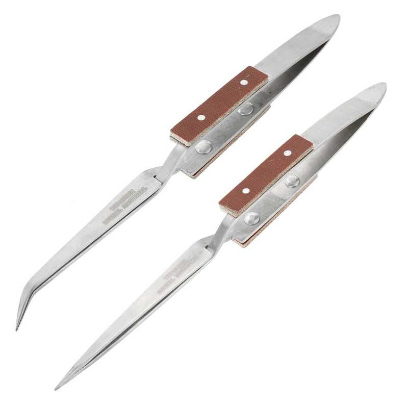 Pro papuošalų litavimo pincetas Tiesus lenktas/tiesus antgalis Selflock suvirinimo pincetas Fiksuojantis pincetas papuošalų kūrimas