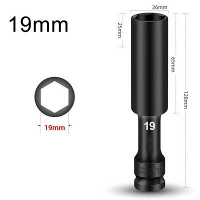 1/2-es hajtóhüvelyű ütvecsavarkulcs hatlapfejű 8-24 mm-es adapter-kulcs-átalakító mélyütő-hüvelyes fejű gumiabroncs-eltávolító eszközök
