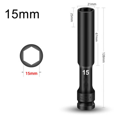 1/2-es hajtóhüvelyű ütvecsavarkulcs hatlapfejű 8-24 mm-es adapter-kulcs-átalakító mélyütő-hüvelyes fejű gumiabroncs-eltávolító eszközök