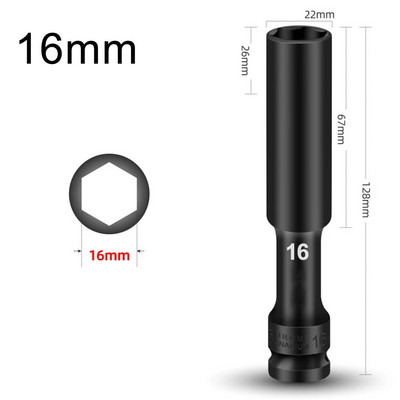 1/2-es hajtóhüvelyű ütvecsavarkulcs hatlapfejű 8-24 mm-es adapter-kulcs-átalakító mélyütő-hüvelyes fejű gumiabroncs-eltávolító eszközök