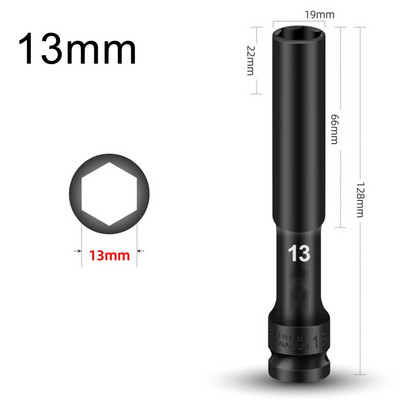 1/2-es hajtóhüvelyű ütvecsavarkulcs hatlapfejű 8-24 mm-es adapter-kulcs-átalakító mélyütő-hüvelyes fejű gumiabroncs-eltávolító eszközök