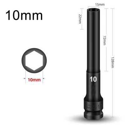 1/2-es hajtóhüvelyű ütvecsavarkulcs hatlapfejű 8-24 mm-es adapter-kulcs-átalakító mélyütő-hüvelyes fejű gumiabroncs-eltávolító eszközök