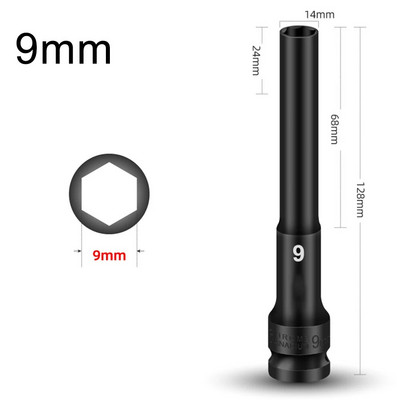 1/2-es hajtóhüvelyű ütvecsavarkulcs hatlapfejű 8-24 mm-es adapter-kulcs-átalakító mélyütő-hüvelyes fejű gumiabroncs-eltávolító eszközök