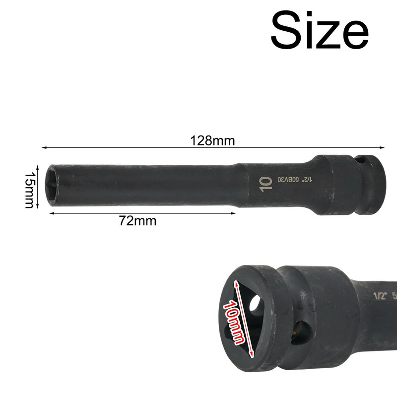 1/2-es hajtóhüvelyű ütvecsavarkulcs hatlapfejű 8-24 mm-es adapter-kulcs-átalakító mélyütő-hüvelyes fejű gumiabroncs-eltávolító eszközök