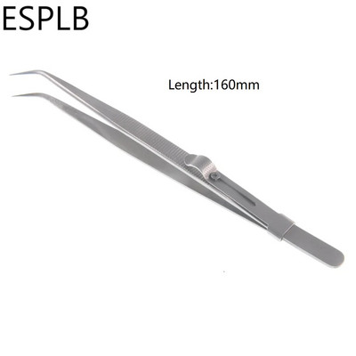 6,3`` Slide Lock από ανοξείδωτο ατσάλι Presicion ρυθμιζόμενο τσιμπιδάκι ίσιο/καμπύλο άκρο Αντιστατικό τσιμπιδάκι για ηλεκτρονικά κοσμήματα