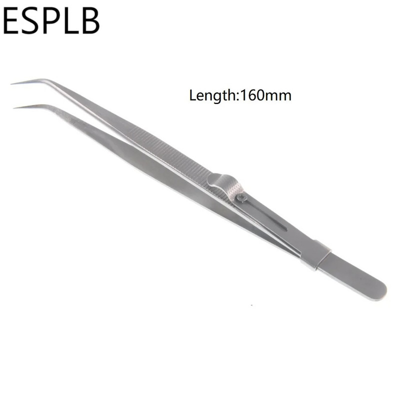 6,3`` Slide Lock από ανοξείδωτο ατσάλι Presicion ρυθμιζόμενο τσιμπιδάκι ίσιο/καμπύλο άκρο Αντιστατικό τσιμπιδάκι για ηλεκτρονικά κοσμήματα