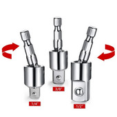 Seturi de adaptoare pentru prize de găurit electric rotativ la 360° pentru șofer cu impact cu tijă hexagonală 1/4" 3/8" 1/2"