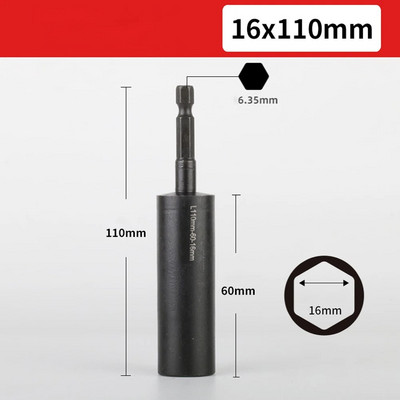 1 бр. 1/4" гаечен шестограмен ключ 8-19 mm електрическа бормашина Болт с вложка с глава Гайка Накрайник Ударни свредла Адаптер Отвертки Накрайници