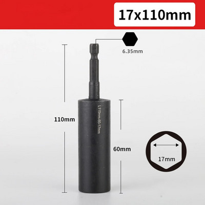 1 бр. 1/4" гаечен шестограмен ключ 8-19 mm електрическа бормашина Болт с вложка с глава Гайка Накрайник Ударни свредла Адаптер Отвертки Накрайници