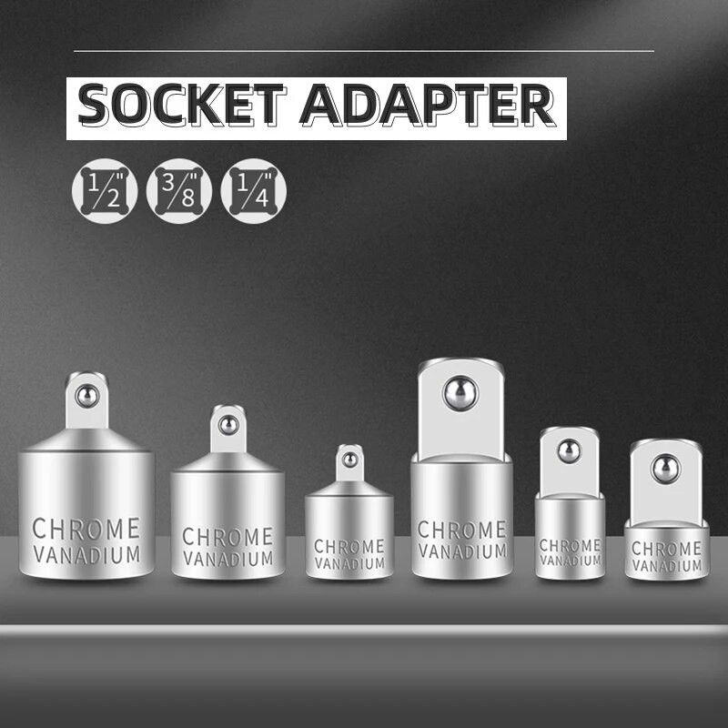 Adapter nasadnog ključa sa čegrtaljkom Adapter ključa sa čegrtaljkom 1/2 velikog zavoja 3/8 srednjeg zavoja 1/4 malog zavoja CR-V krom-vanadij čelik