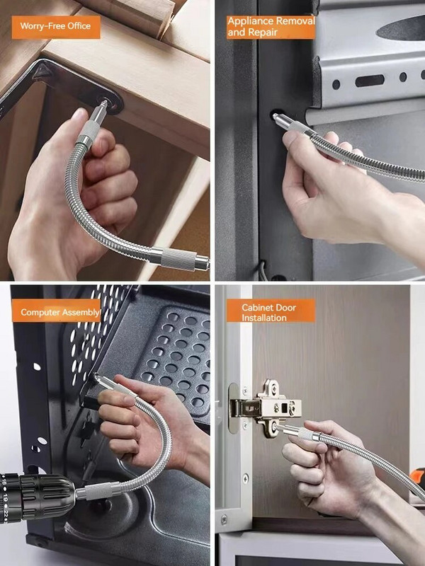 Čaura električnog ključa Univerzalna produžna šipka Savitljiva fleksibilna produžna šipka Komplet osovine 1/4 3/8 1/2 Nasadni ključevi Pogonska glava