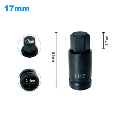 1 vnt 55 mm 1/2 colio pavaros šešiakampis antgalio lizdas Atsuktuvas Veržliarakčių rinkinys Gręžimo antgalio adapteris Rankiniai įrankiai H4 H5 H6 H8 H10 H12 H14 H17 H19