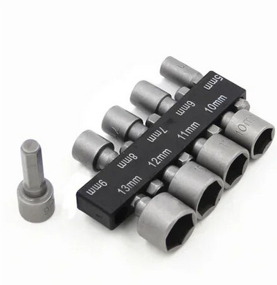 9 komada 5-13 mm šesterokutni vijak s utičnicom i mlaznicama Matica 1/4 in šesterokutna matica Odvijač Adapter za bušilicu Set odvijača Set nastavaka Ručni alati