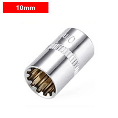 1 kom nasadni nastavak s 12 točaka, 1/4" kvadratni pogon s prorezom, ključ s čegrtaljkom, adapterski rukavac, alat za popravak automobila za skidanje matice 4-14 mm
