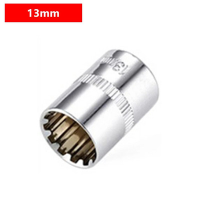 1 kom nasadni nastavak s 12 točaka, 1/4" kvadratni pogon s prorezom, ključ s čegrtaljkom, adapterski rukavac, alat za popravak automobila za skidanje matice 4-14 mm
