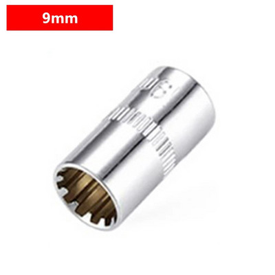 1 kom nasadni nastavak s 12 točaka, 1/4" kvadratni pogon s prorezom, ključ s čegrtaljkom, adapterski rukavac, alat za popravak automobila za skidanje matice 4-14 mm