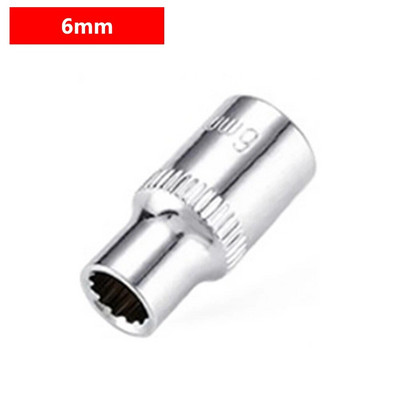 1 kom nasadni nastavak s 12 točaka, 1/4" kvadratni pogon s prorezom, ključ s čegrtaljkom, adapterski rukavac, alat za popravak automobila za skidanje matice 4-14 mm