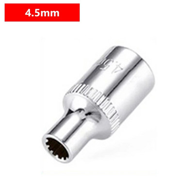 1 kom nasadni nastavak s 12 točaka, 1/4" kvadratni pogon s prorezom, ključ s čegrtaljkom, adapterski rukavac, alat za popravak automobila za skidanje matice 4-14 mm