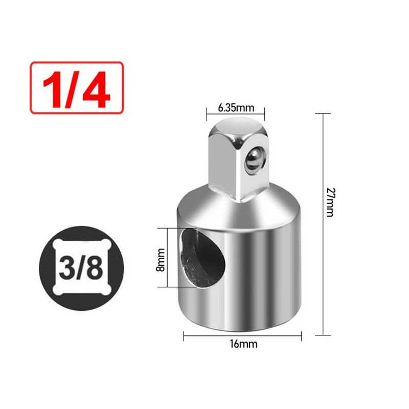 1/4" 3/8" 1/2" utičnica s čegrtaljkom, univerzalni šesterokutni držač bitova CR-V čelični ručni alati za popravak, pogonska utičnica za automobil, bicikl