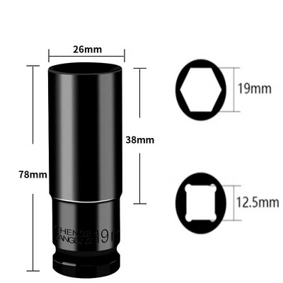 1/2 inčni set udarnih nasadnih nasadnih nastavaka 8-32 mm, šesterokutna pneumatska glava s rukavom za duge teške gume za litijske električne ključeve Ručni alati
