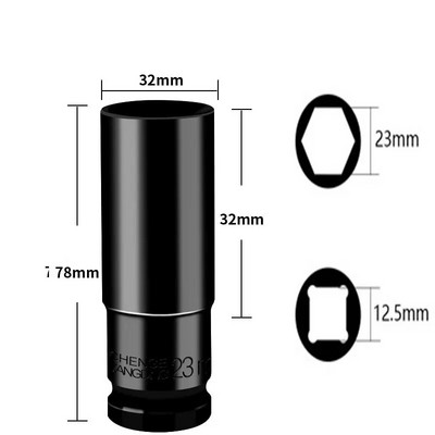 1/2 inčni set udarnih nasadnih nasadnih nastavaka 8-32 mm, šesterokutna pneumatska glava s rukavom za duge teške gume za litijske električne ključeve Ručni alati