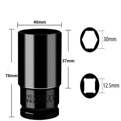1/2 inčni set udarnih nasadnih nasadnih nastavaka 8-32 mm, šesterokutna pneumatska glava s rukavom za duge teške gume za litijske električne ključeve Ručni alati