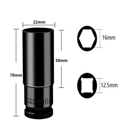 1/2 inčni set udarnih nasadnih nasadnih nastavaka 8-32 mm, šesterokutna pneumatska glava s rukavom za duge teške gume za litijske električne ključeve Ručni alati