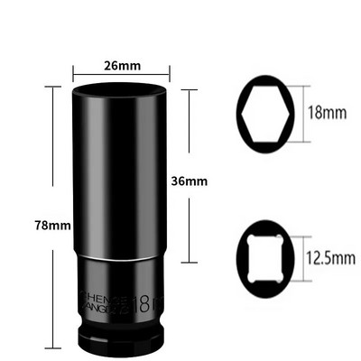 1/2 inčni set udarnih nasadnih nasadnih nastavaka 8-32 mm, šesterokutna pneumatska glava s rukavom za duge teške gume za litijske električne ključeve Ručni alati