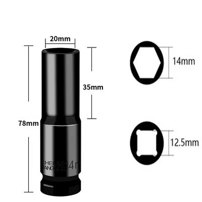 1/2 inčni set udarnih nasadnih nasadnih nastavaka 8-32 mm, šesterokutna pneumatska glava s rukavom za duge teške gume za litijske električne ključeve Ručni alati