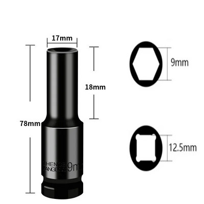 1/2 inčni set udarnih nasadnih nasadnih nastavaka 8-32 mm, šesterokutna pneumatska glava s rukavom za duge teške gume za litijske električne ključeve Ručni alati