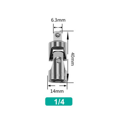 1/2 1/4 3/8 hüvelykes króm univerzális csukló adapter átalakító meghajtó aljzat csavarkulcs adapter csavarkulcs-hüvely csukló átalakító kéziszerszám
