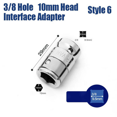 1/4 3/8 1/2 Čegrtaljka Adapter utičnice s četvrtastim pogonom Držač šesterokutnih bitova Električni ključ s čegrtaljkom Adapter Udarna utičnica Pretvarač Ručni alat