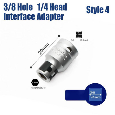 1/4 3/8 1/2 Čegrtaljka Adapter utičnice s četvrtastim pogonom Držač šesterokutnih bitova Električni ključ s čegrtaljkom Adapter Udarna utičnica Pretvarač Ručni alat