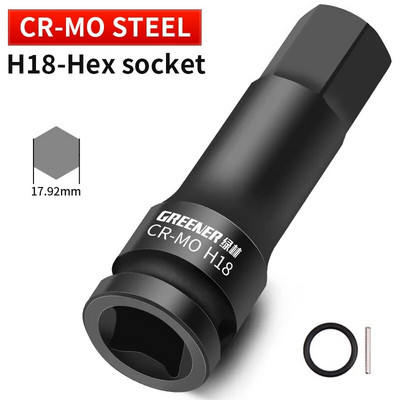 H4-H19 Kiterjesztett belső hatlapfejű csavarkulcs hatszögletű fogantyú csavar pneumatikus csavarhúzó Hardver Racsnis betétszerszámkészlet