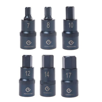 1kom šesterokutni nasadni odvijač inčni višenamjenski ručni alati svrdlo nasadni nasadni ručni alat H7 H8 H10 H12 H14 H17